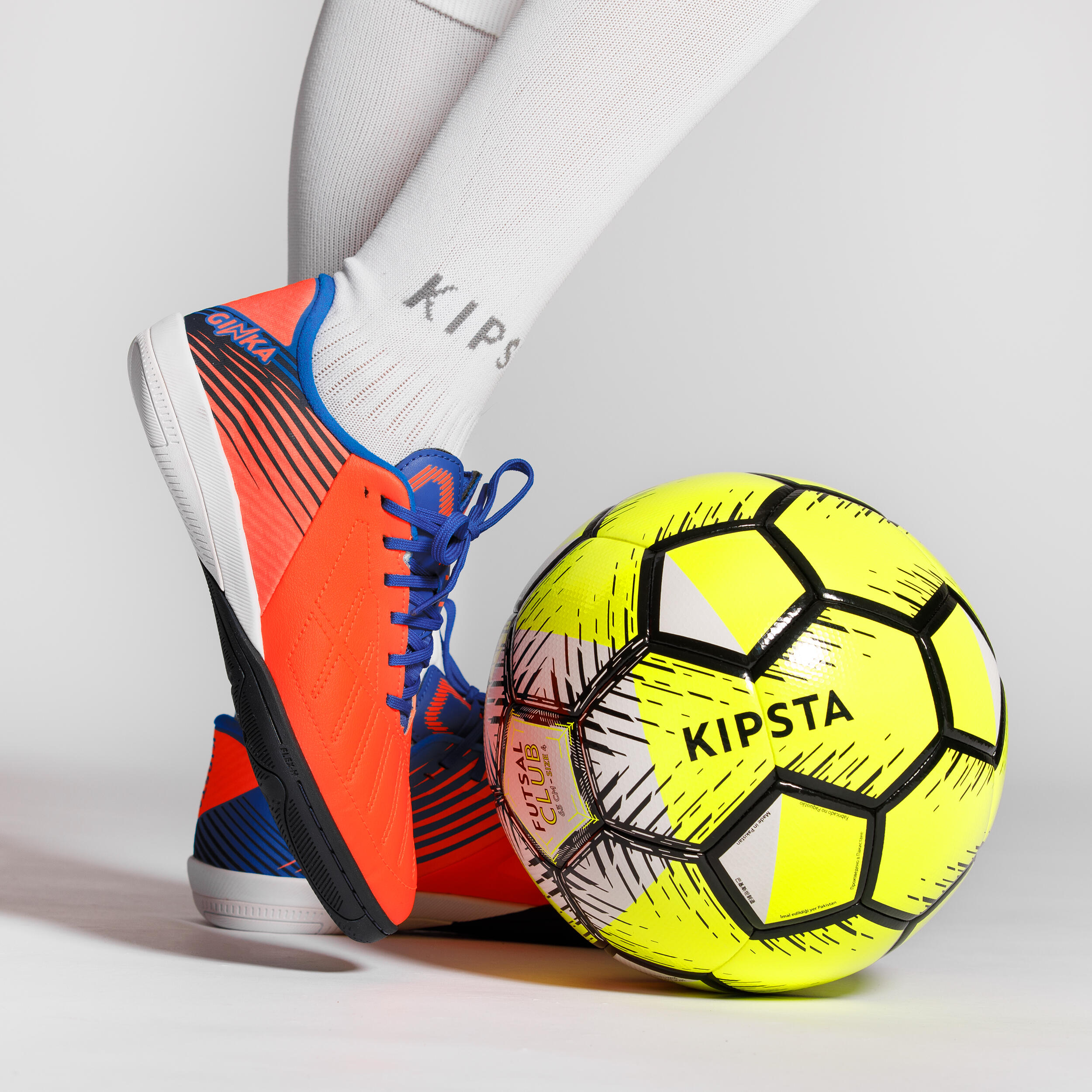 Kids' Futsal Shoes Ginka Pro - Red 2/12