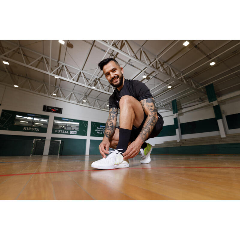 Scarpe futsal adulto GINKA PRO bianco-giallo