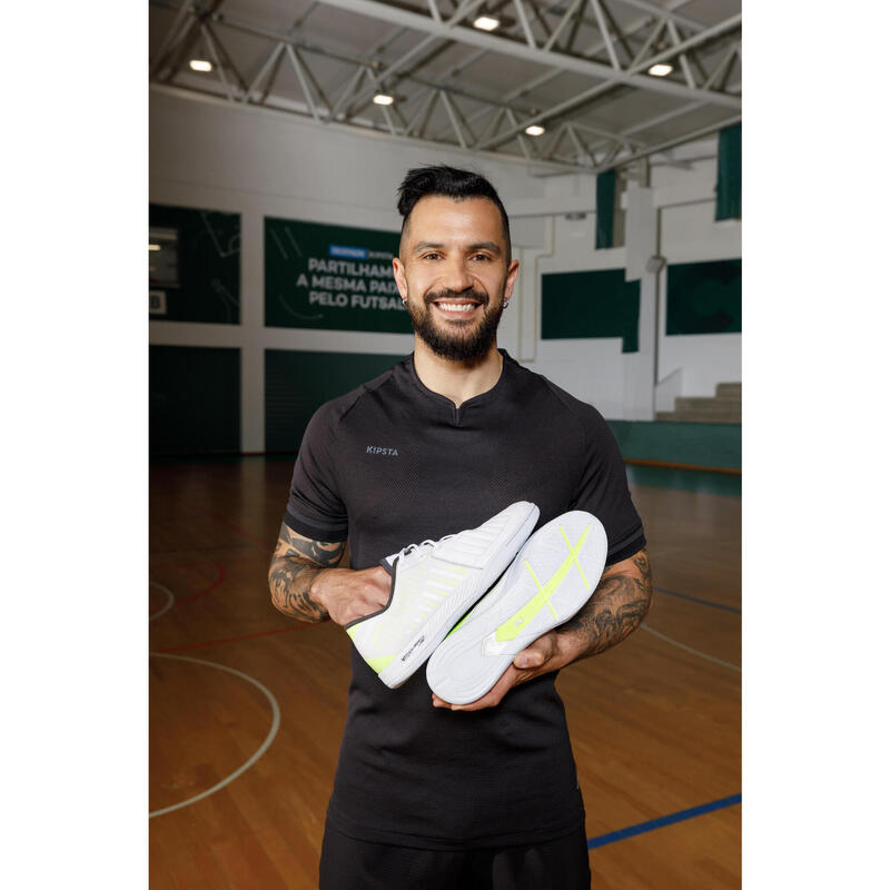 Sapatilhas de Futsal Ginka Pro Branco/Amarelo