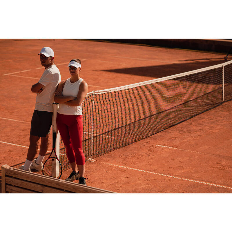 Camiseta sin mangas de tenis cuello redondo dry soft mujer - Dry Blanco Roto