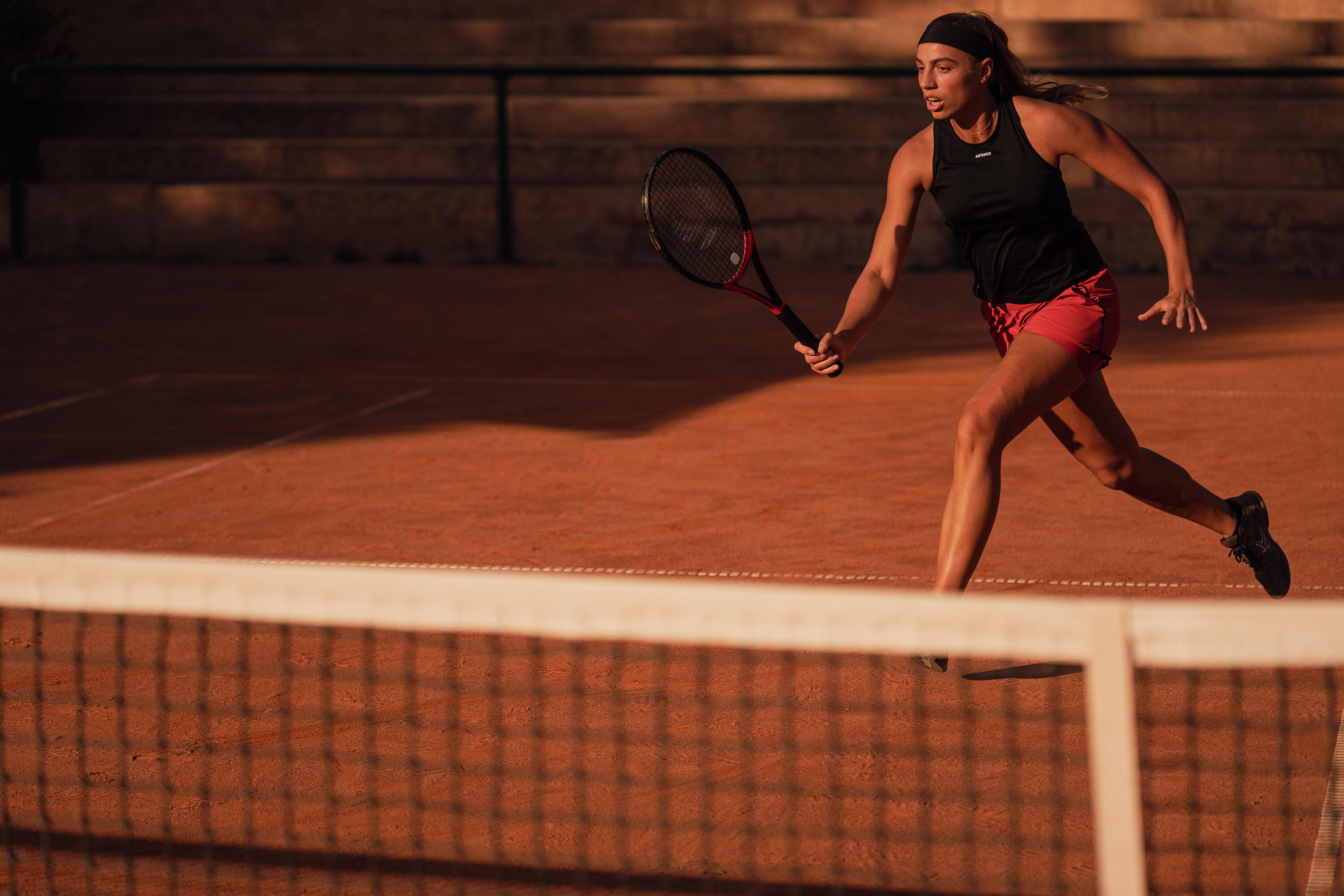 Débardeur tennis col rond dry soft femme - Dry Noir 6/8