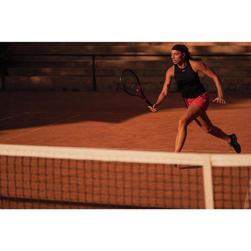 Débardeur tennis col rond dry soft femme - Dry Noir