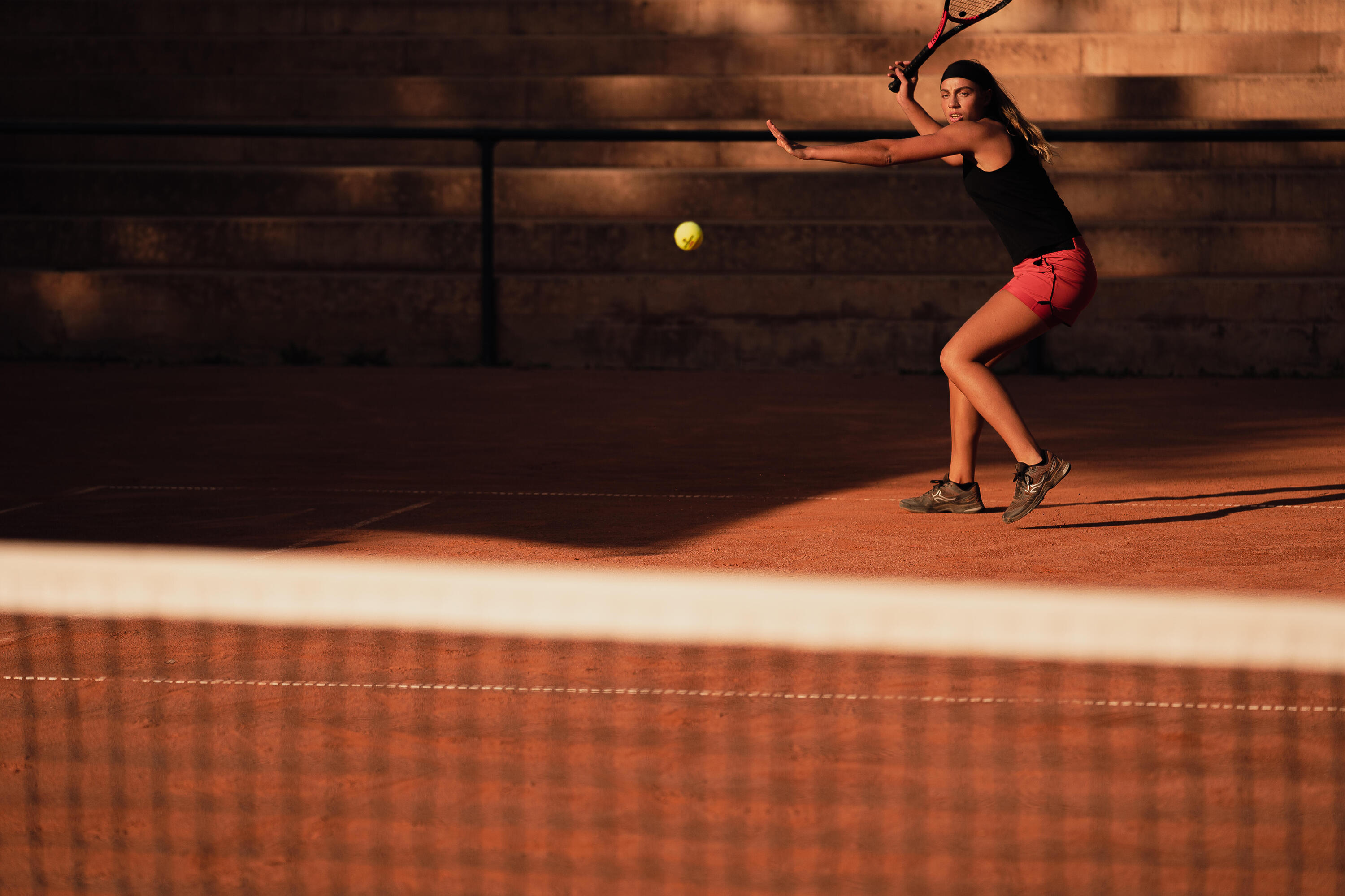 Débardeur tennis col rond dry soft femme - Dry Noir 5/8