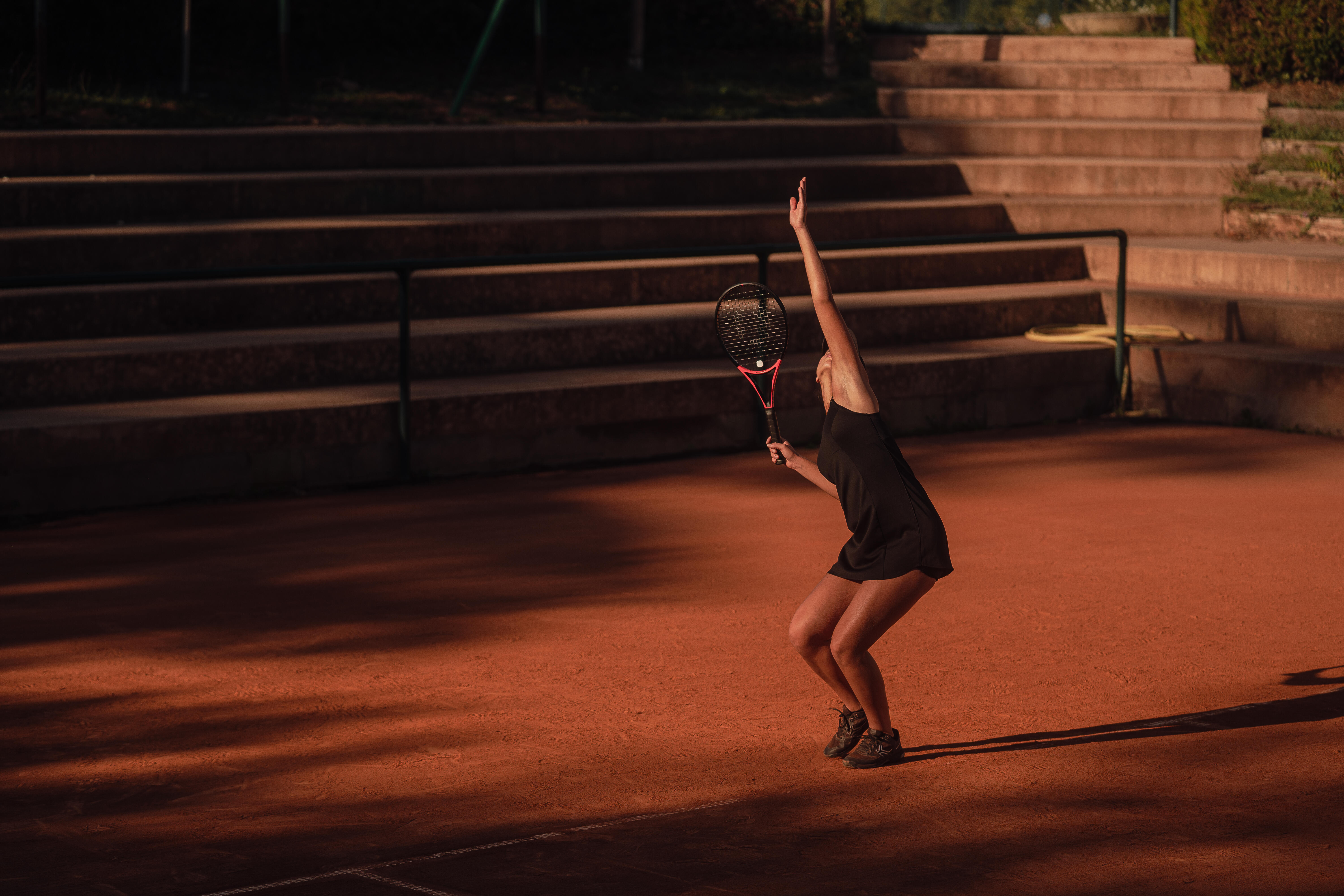 Robe de tennis femme — Dry Soft noir - ARTENGO