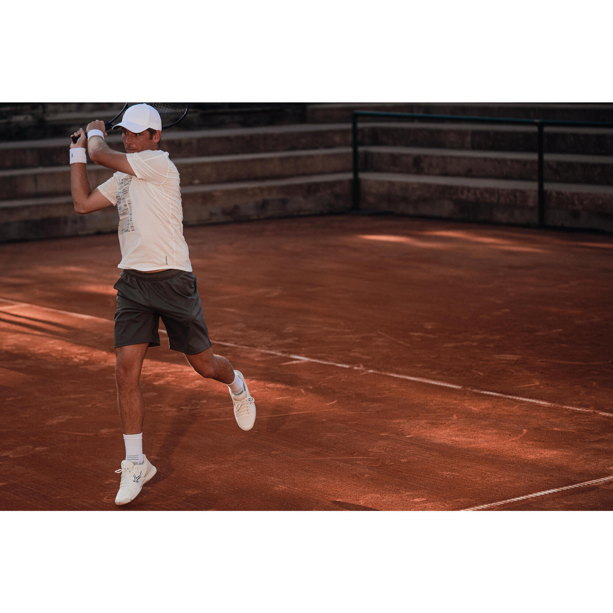 Men's Tennis Shorts Essential+ - Khaki 7/10