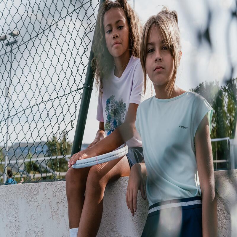 Koszulka tenisowa dla dziewczynek Artengo TTS Soft