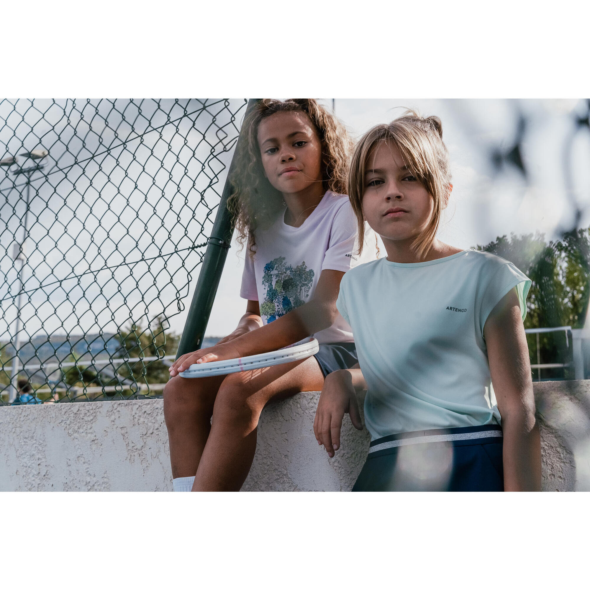 T-shirt de tennis fille - Soft vert - KUIKMA