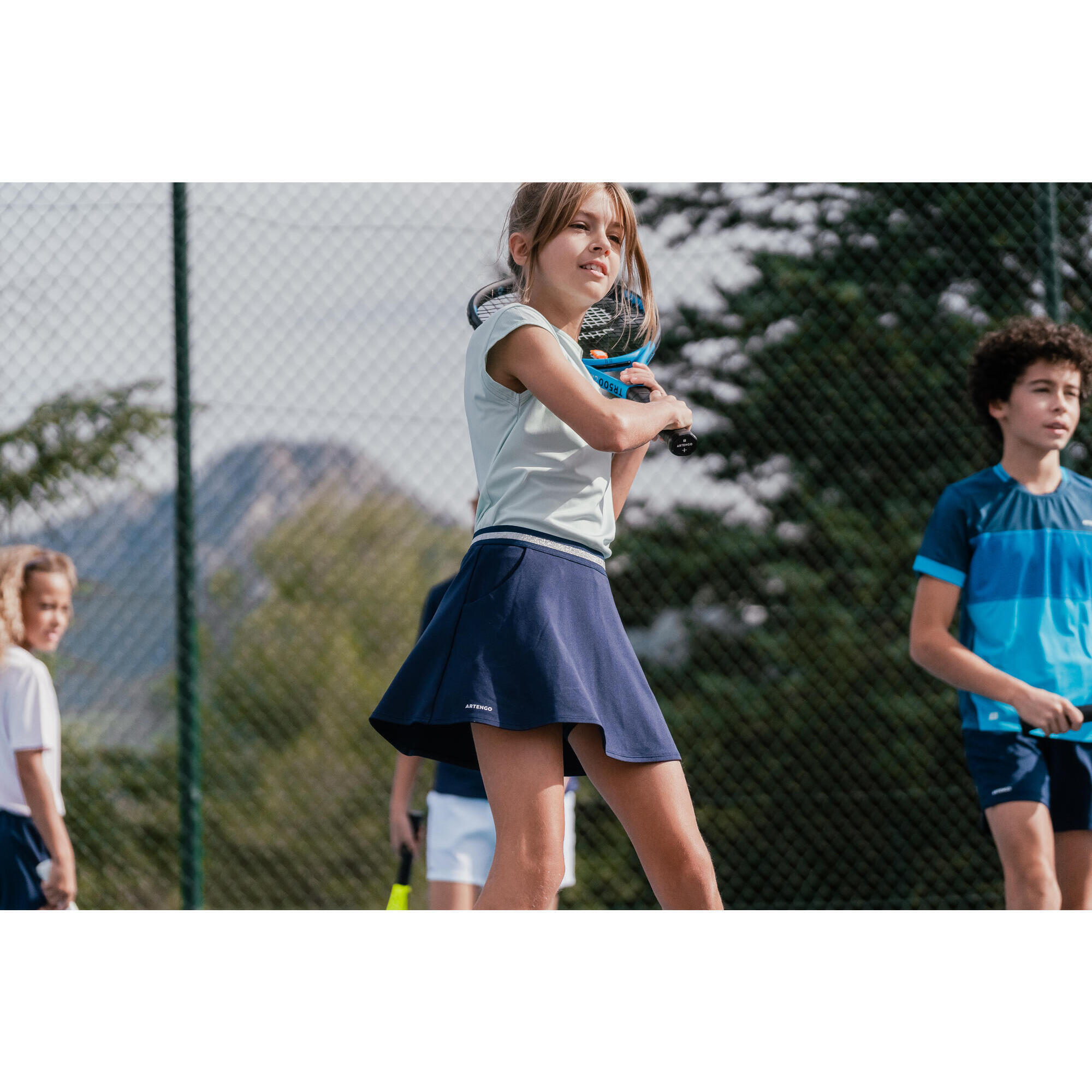 T-shirt de tennis Fille - TTS soft vert 8/8