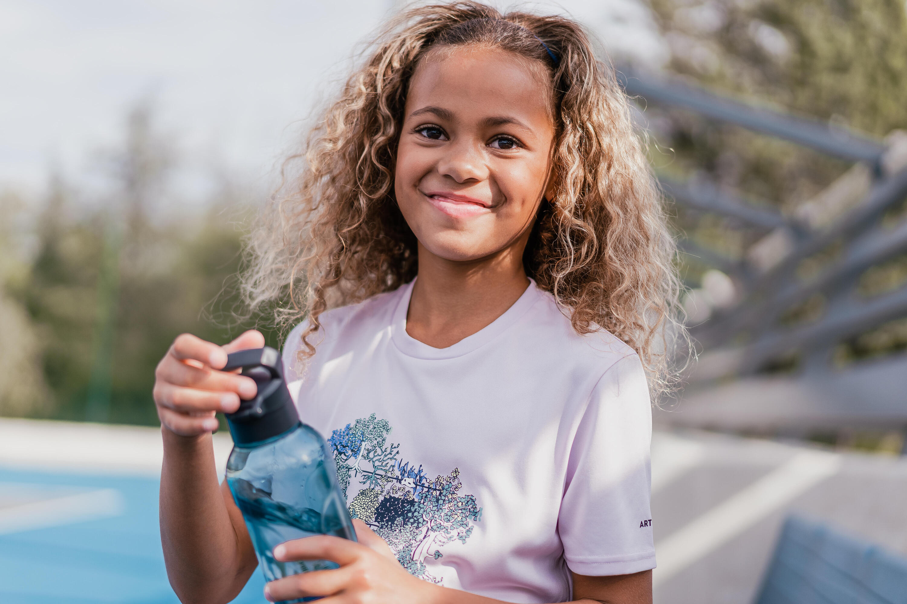 Camiseta de tenis niña - Essentiel - Malva 8/14