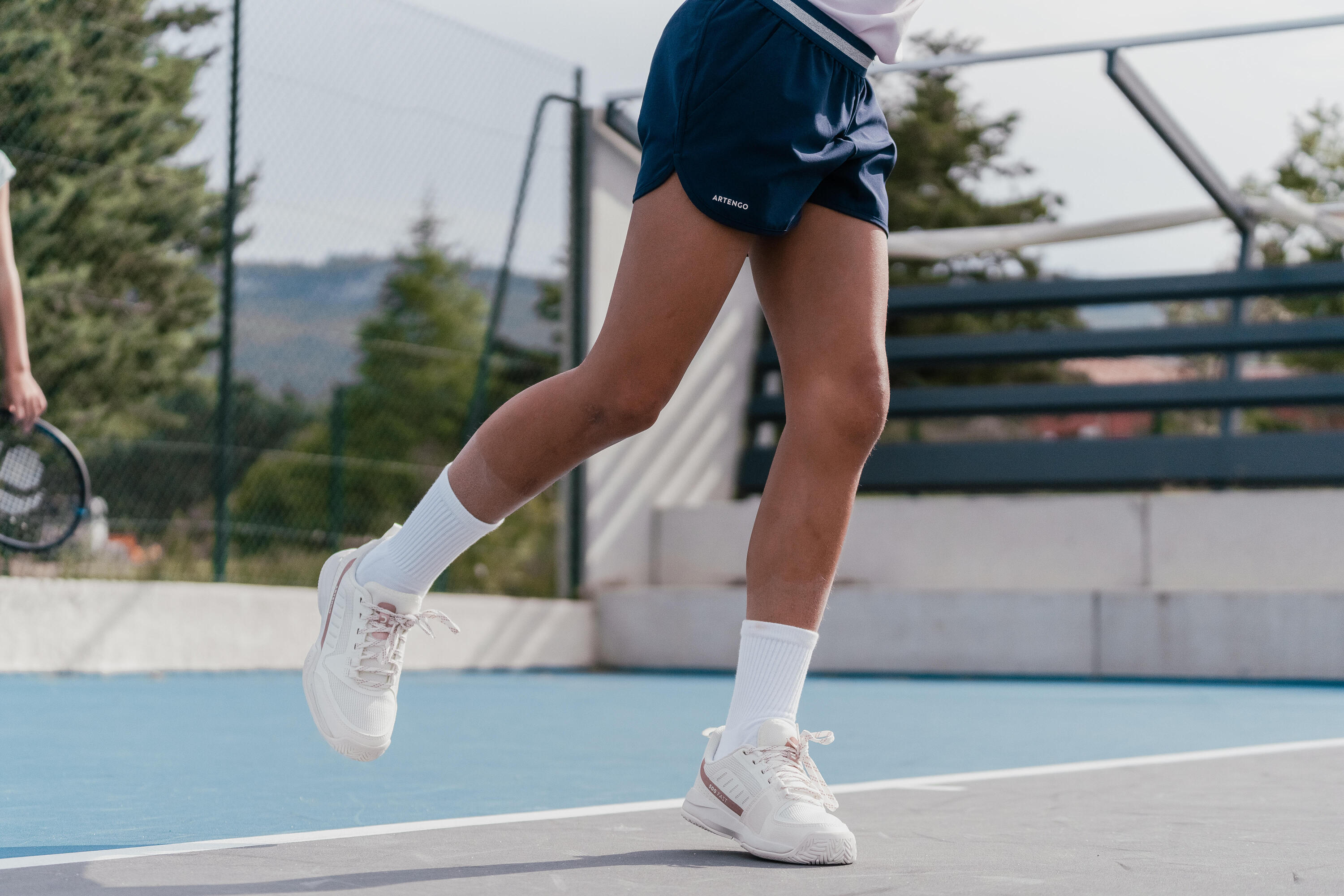 Camiseta de tenis niña - Essentiel - Malva 10/14
