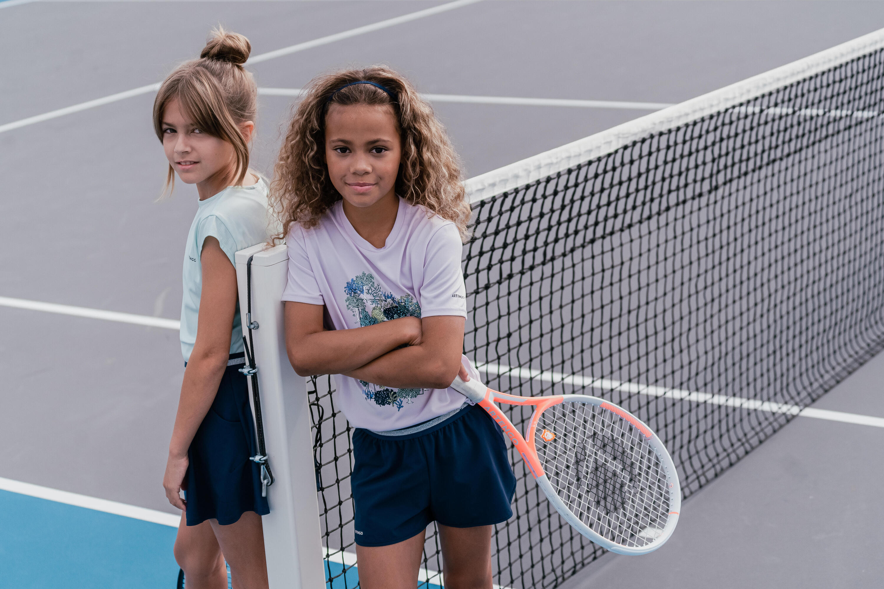 Camiseta de tenis niña - Essentiel - Malva 13/14