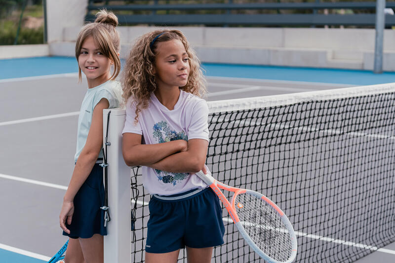 Koszulka tenisowa dla dziewczynek Artengo Essentiel 