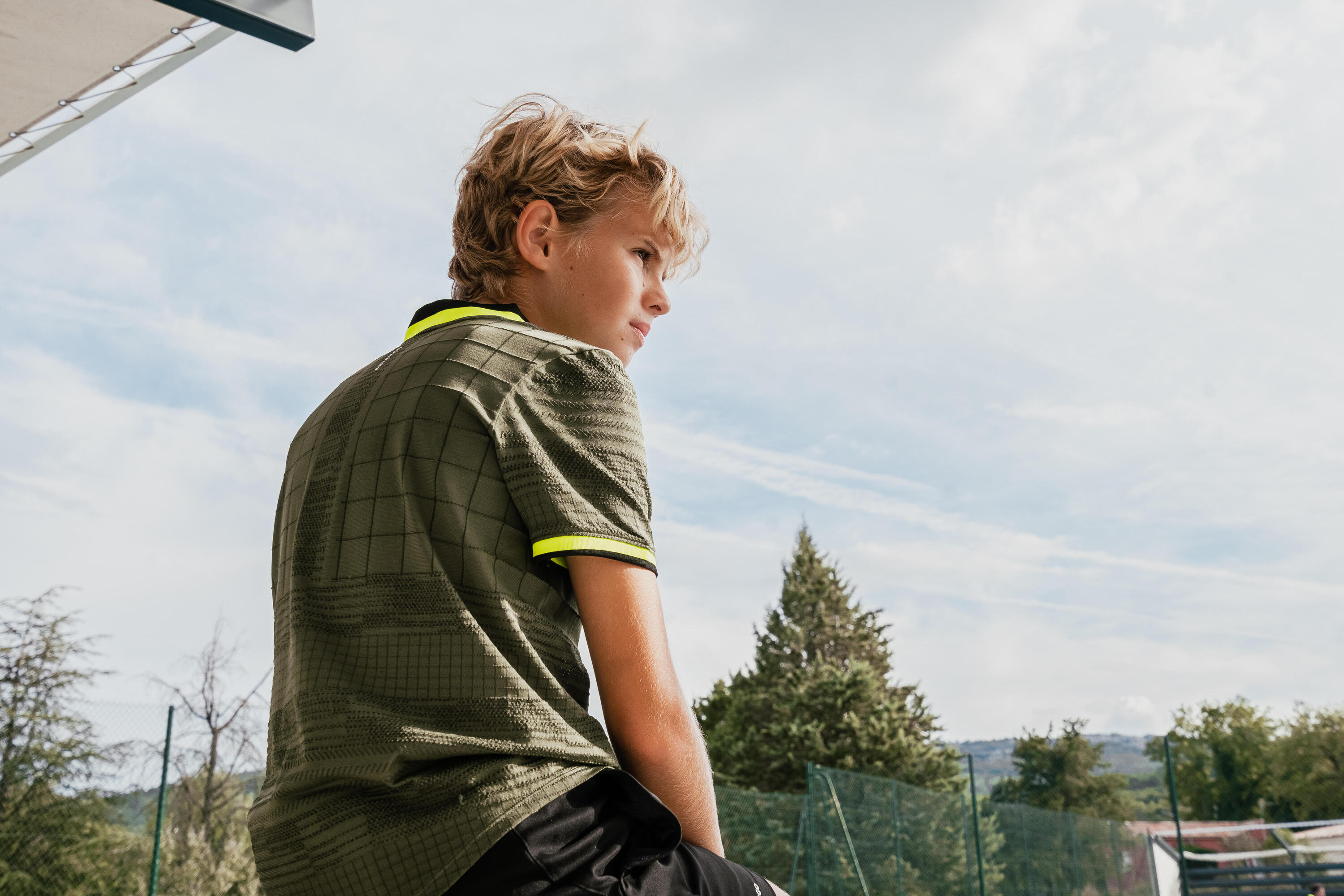 Boys' Tennis T-Shirt Dry - Khaki 7/9