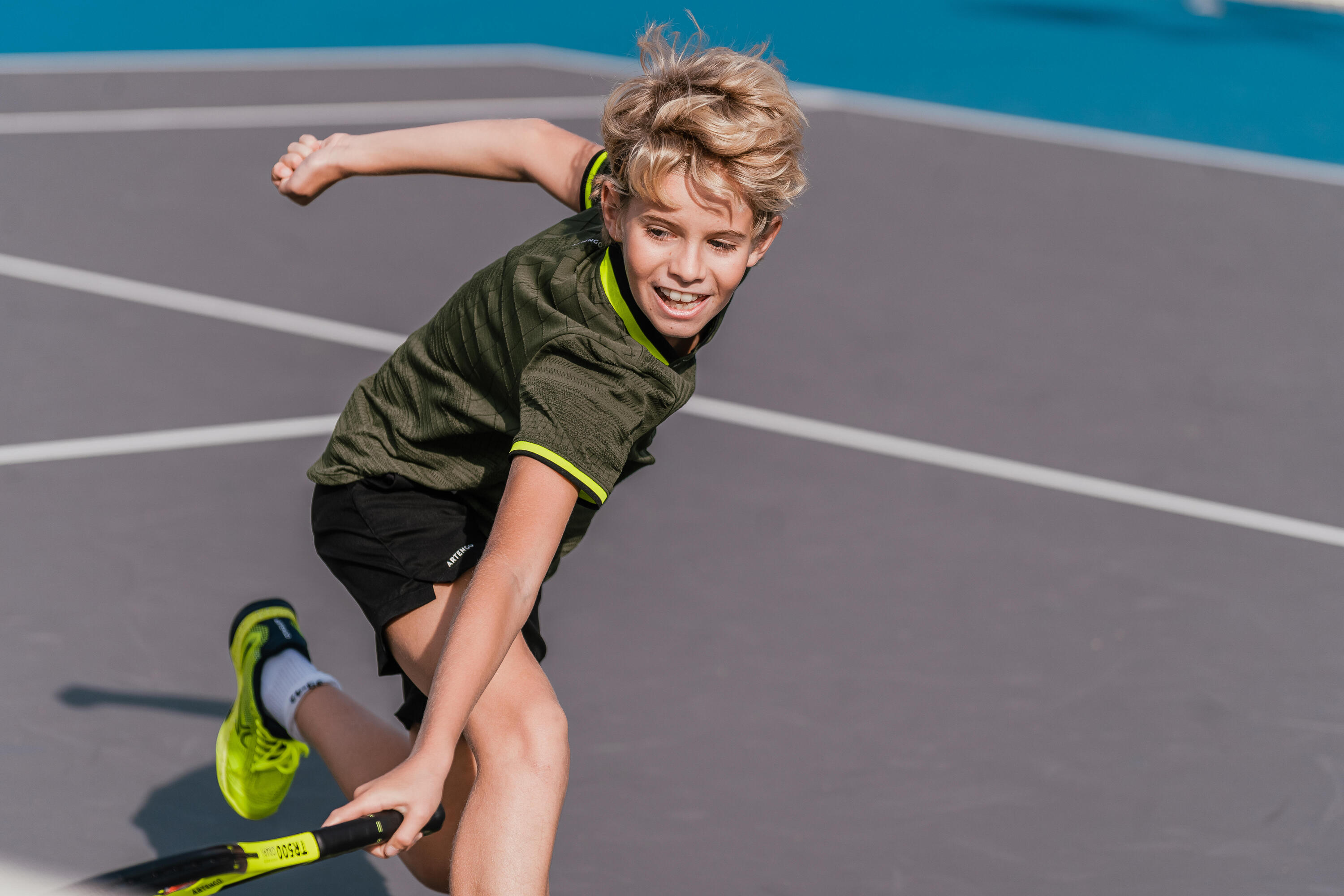 Boys' Tennis T-Shirt Dry - Khaki 9/9