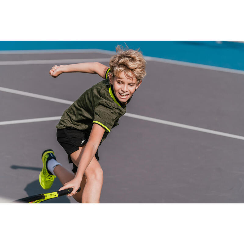 T-shirt tennis bambino DRY verde militare