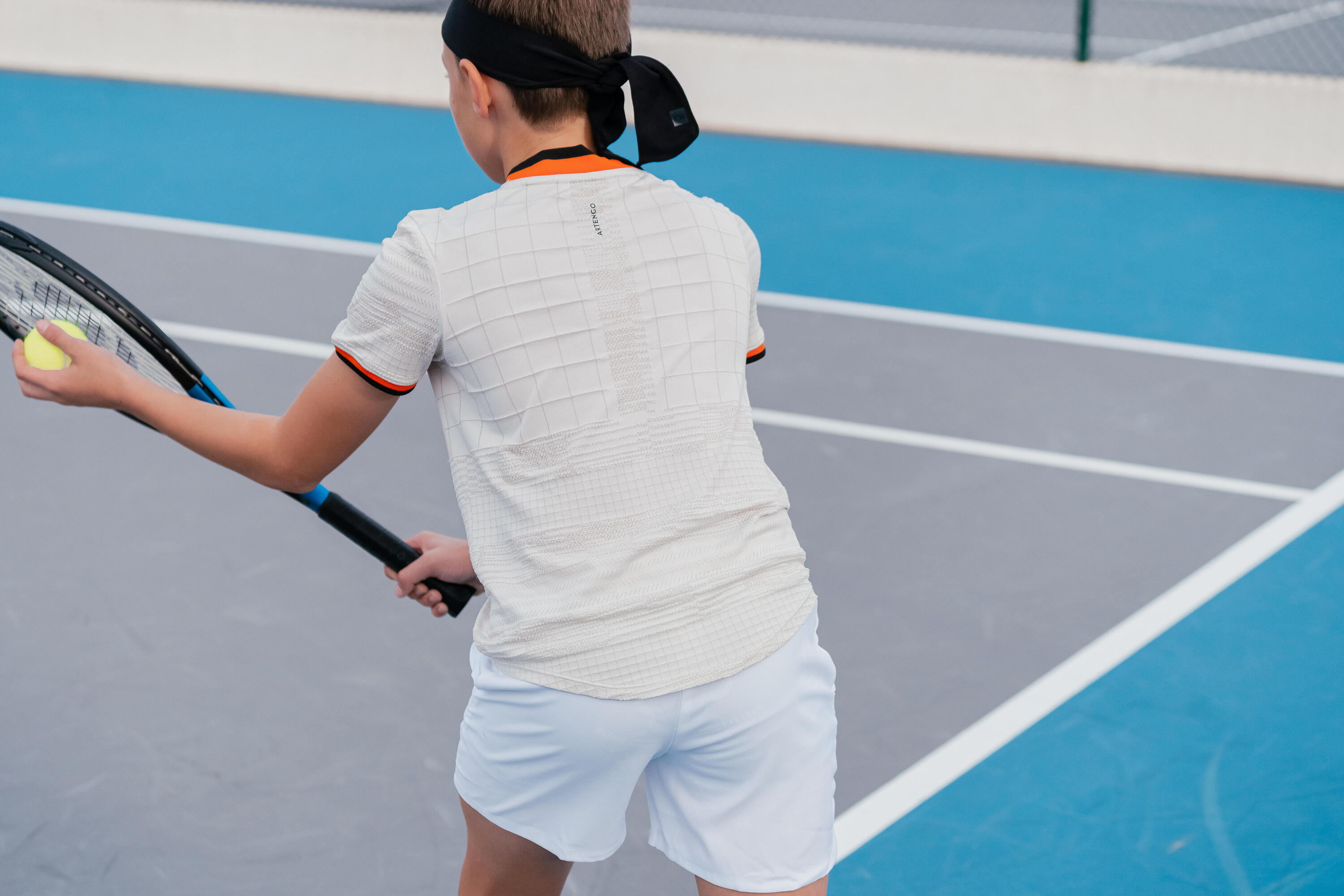 Camiseta de tenis chico -  Dry - Blanco roto 8/8