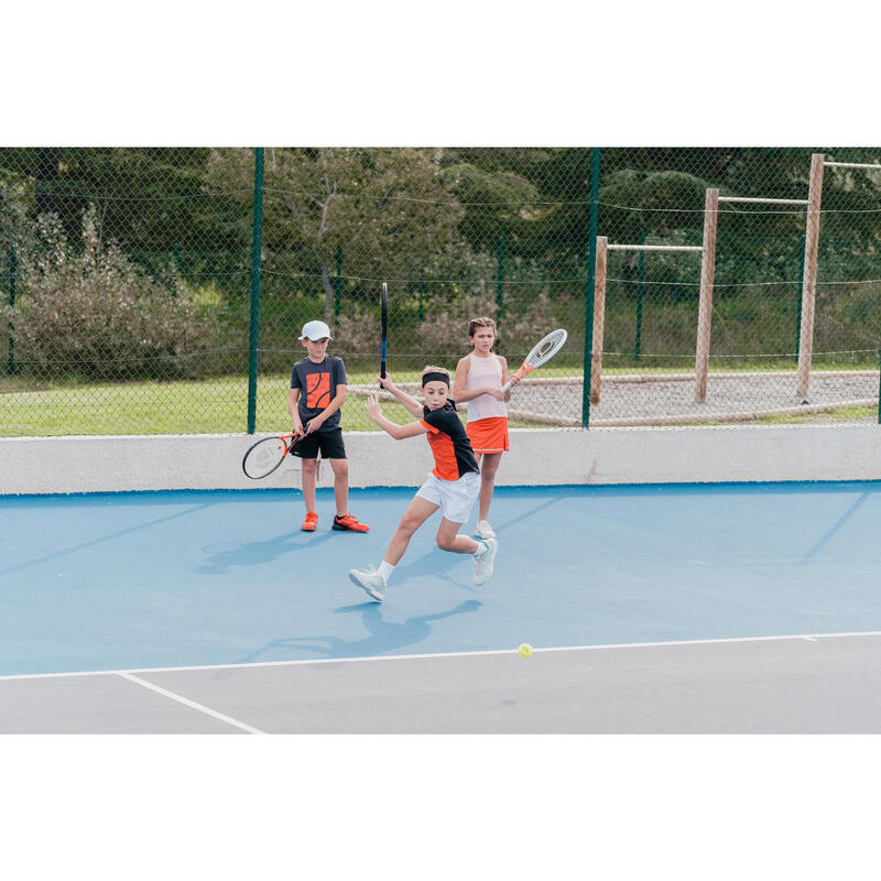 Tennisshirt voor jongens TTS Dry zwart rood