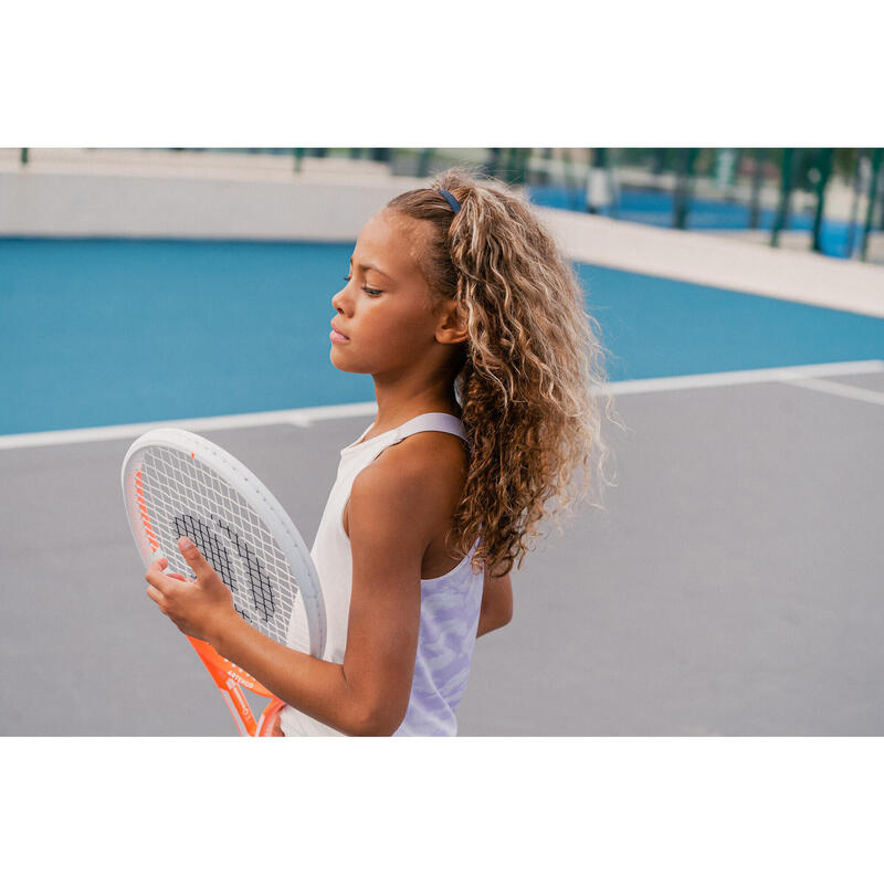 Mädchen Tennis Top - Dry weiss/lila