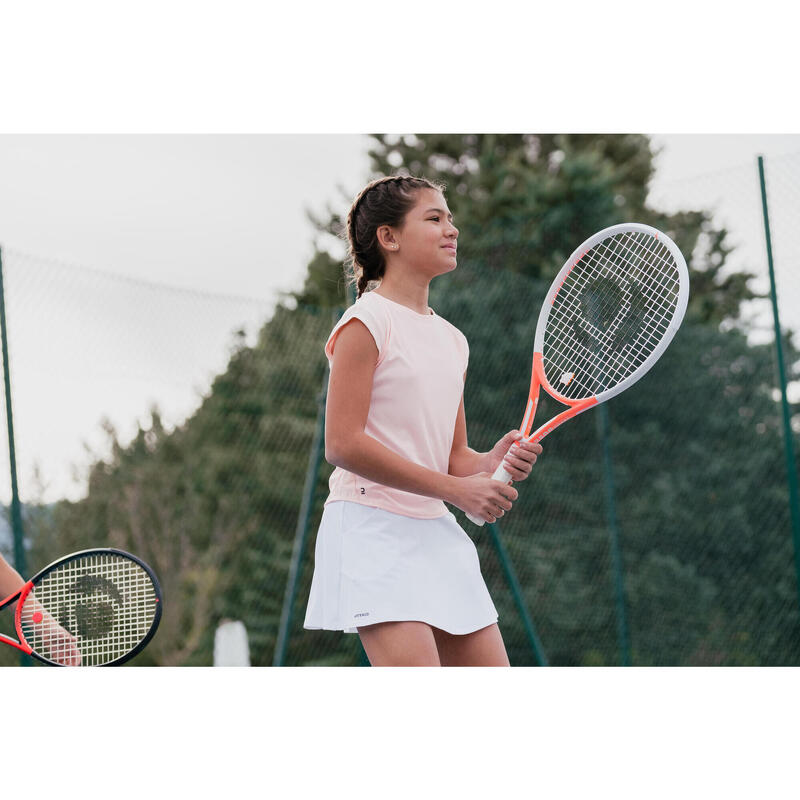 Dívčí tenisová sukně TSK500 bílá