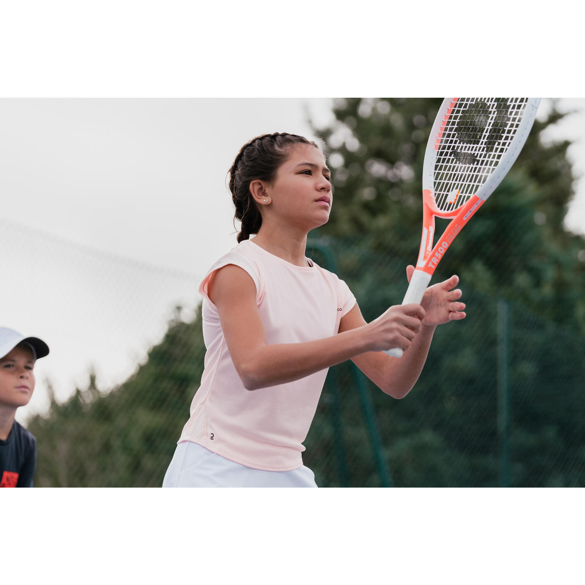 T-shirt de tennis fille - TTS 500 rose - ARTENGO