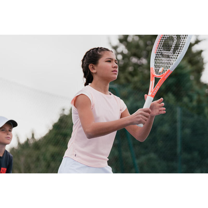 Tennisshirt voor meisjes TTS500 roze