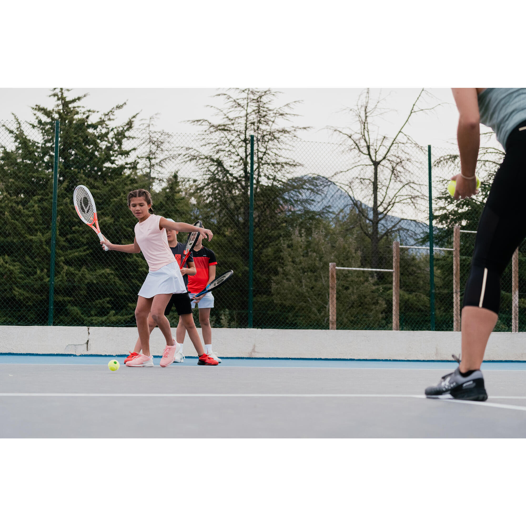 Girls Tennis T Shirt Artengo TTS500 Pink