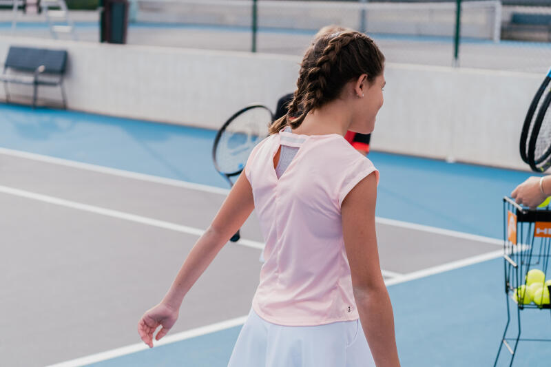 Koszulka do tenisa dla dziewczynek Artengo TTS500