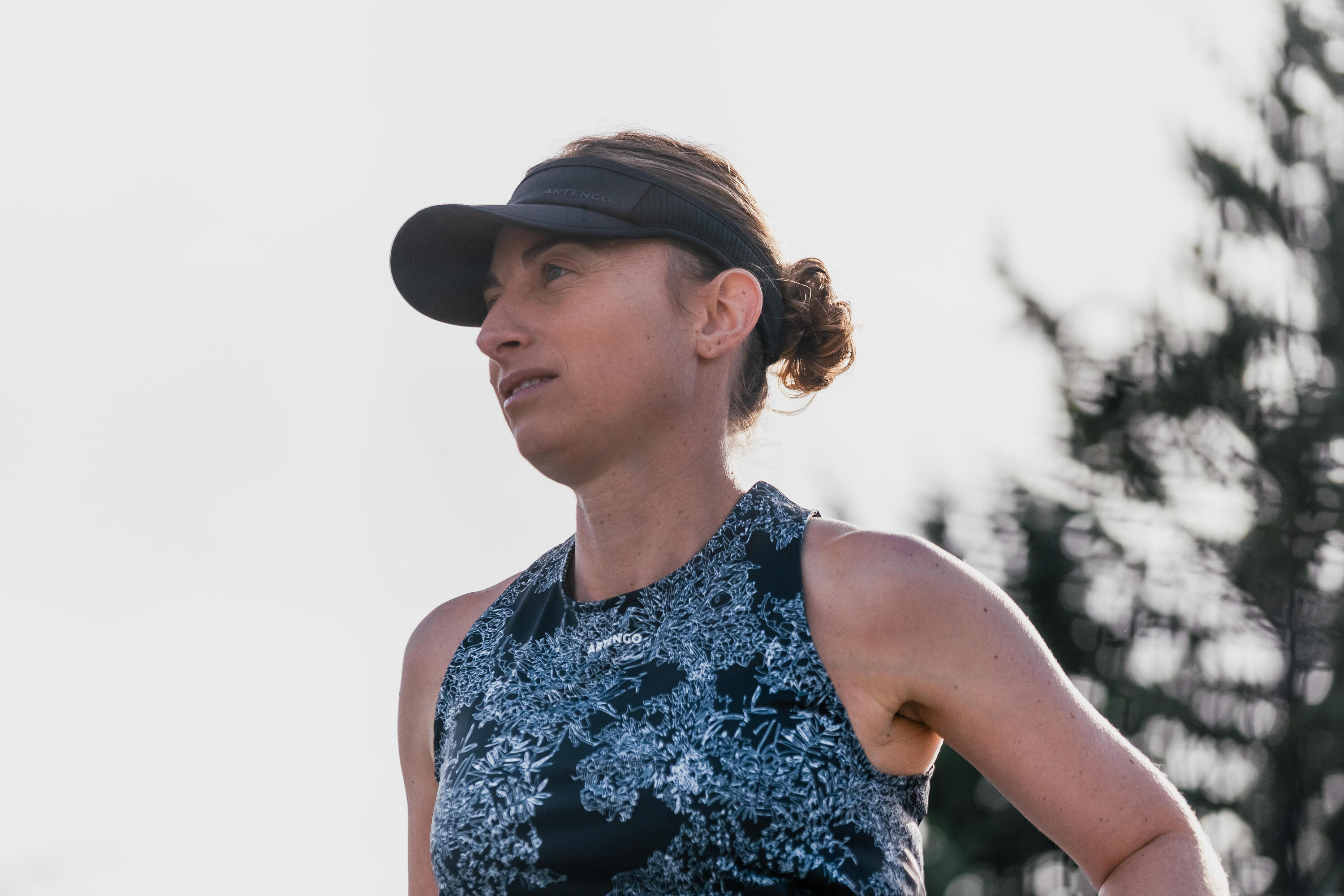 Women's Soft Crew-Neck Tank Top Dry - Black Floral Print 7/10