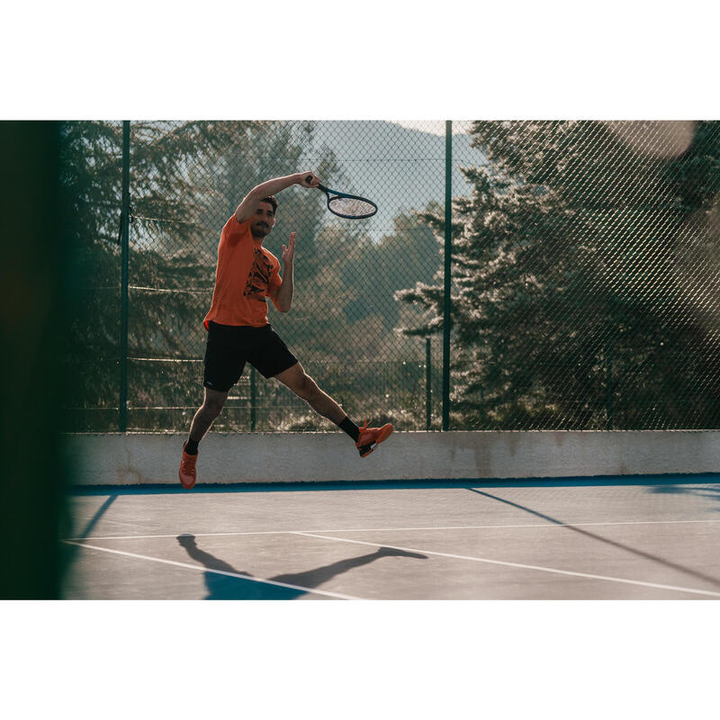 Férfi póló teniszezéshez, Soft, terrakotta