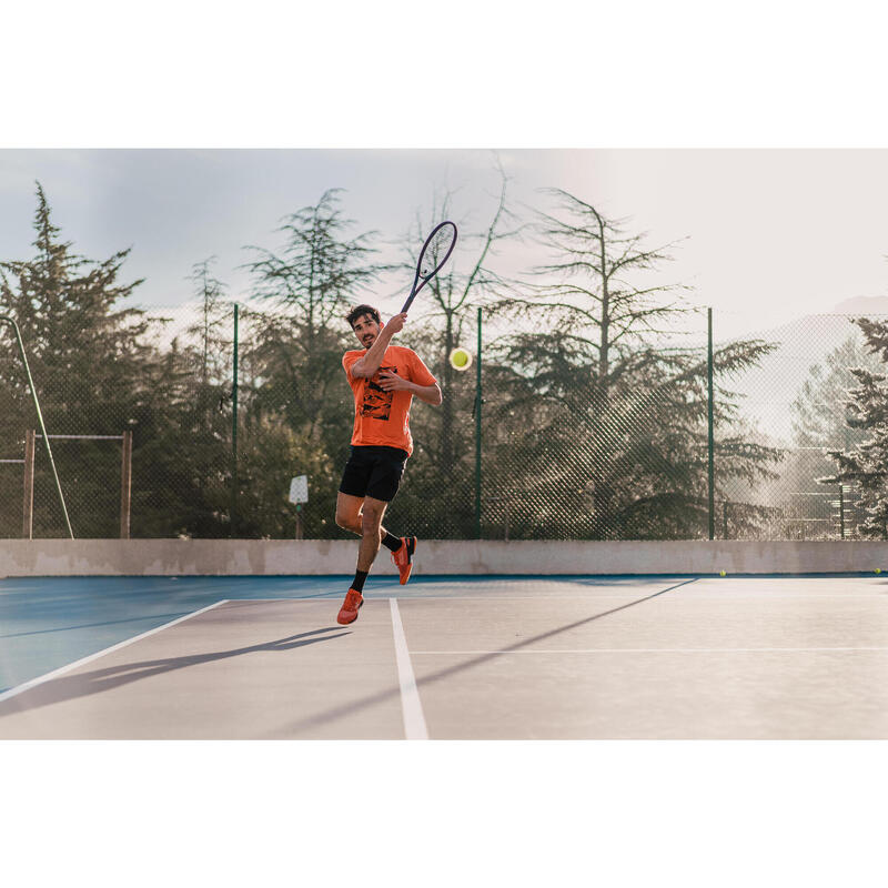 Férfi rövidnadrág teniszhez, ESSENTIAL+, fekete