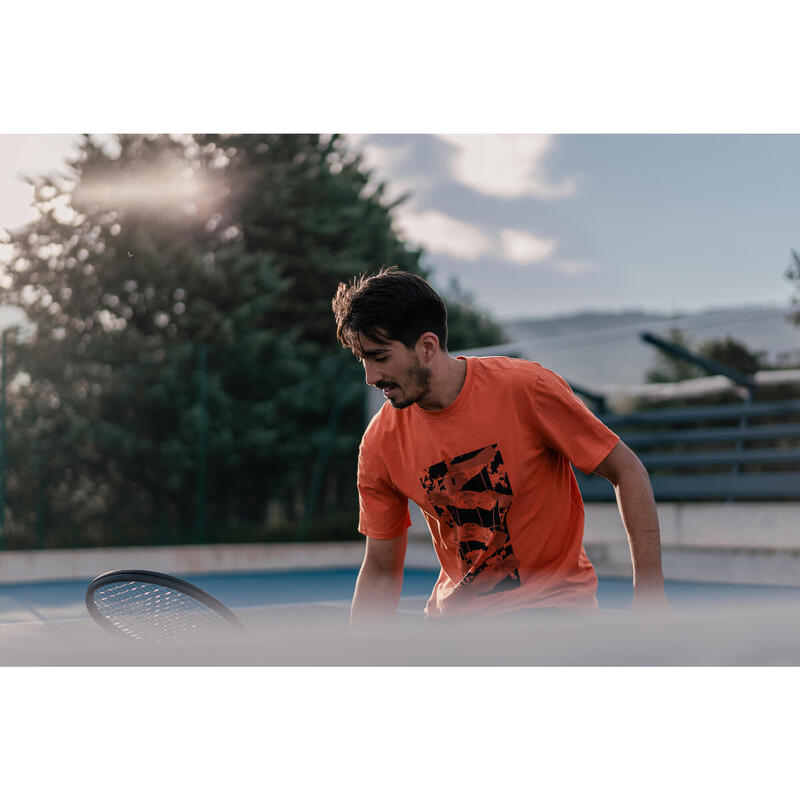 Tennisshirt voor heren TTS Soft terracotta