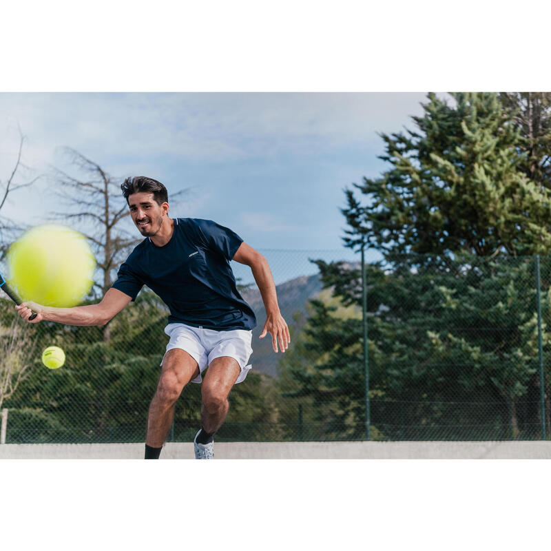Erkek Kısa Kollu Tenis Tişörtü - Lacivert - Dry - Gaël Monfils
