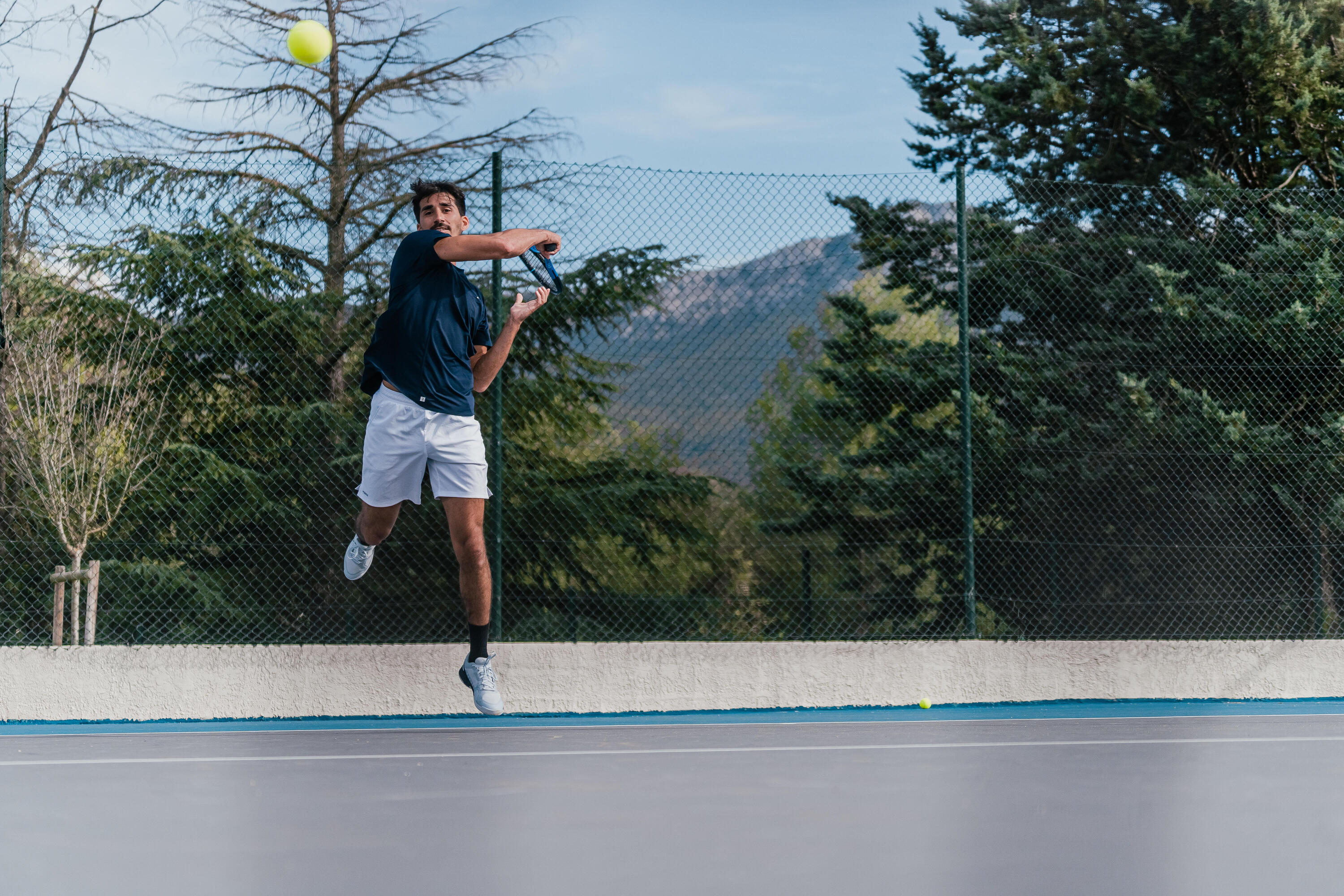 T-shirt tennis manches courtes homme - Artengo DRY marine Gaël Monfils 6/15