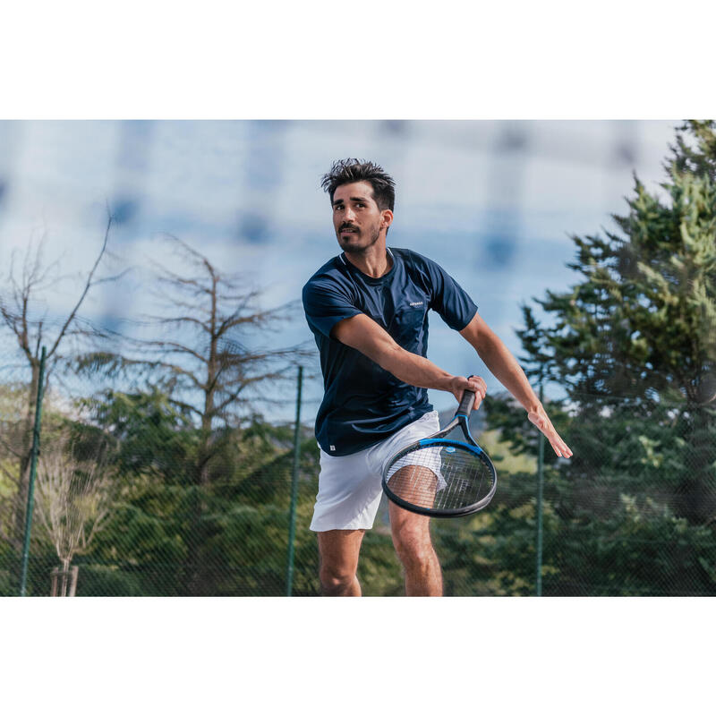 Erkek Kısa Kollu Tenis Tişörtü - Lacivert - Dry - Gaël Monfils