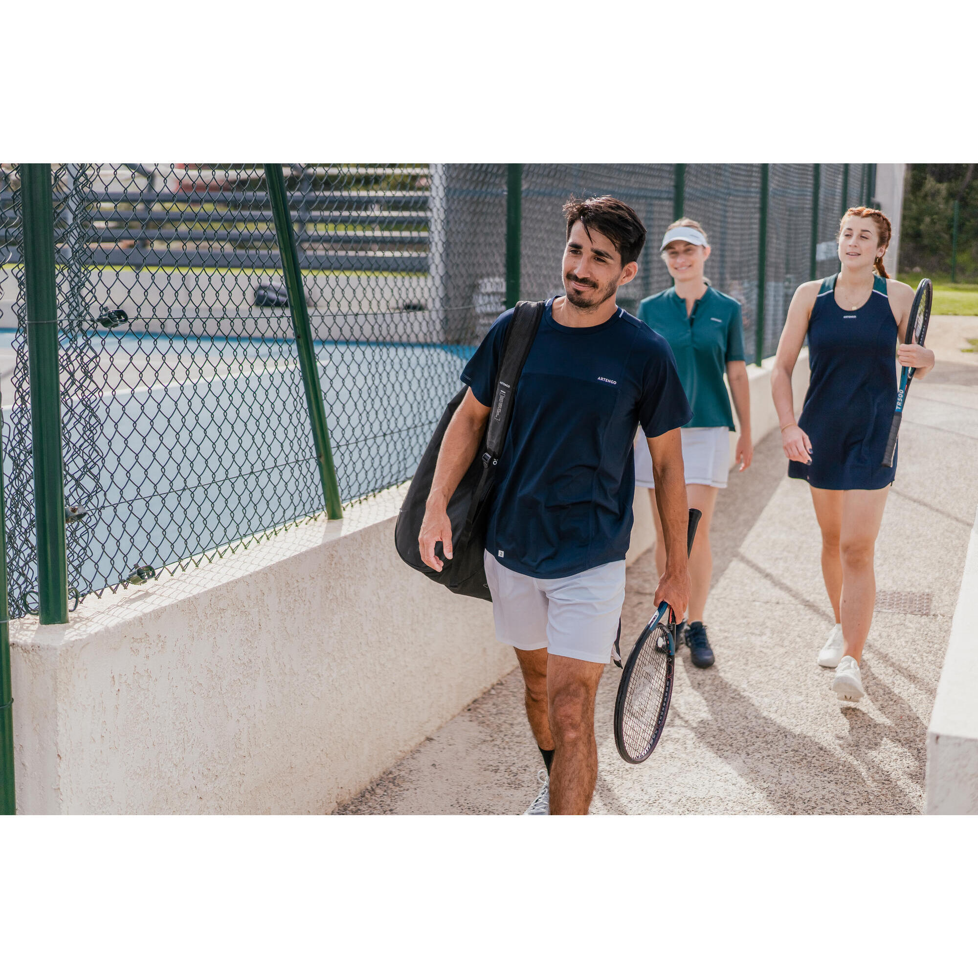 T-shirt tennis manches courtes homme - Artengo DRY marine Gaël Monfils 9/15