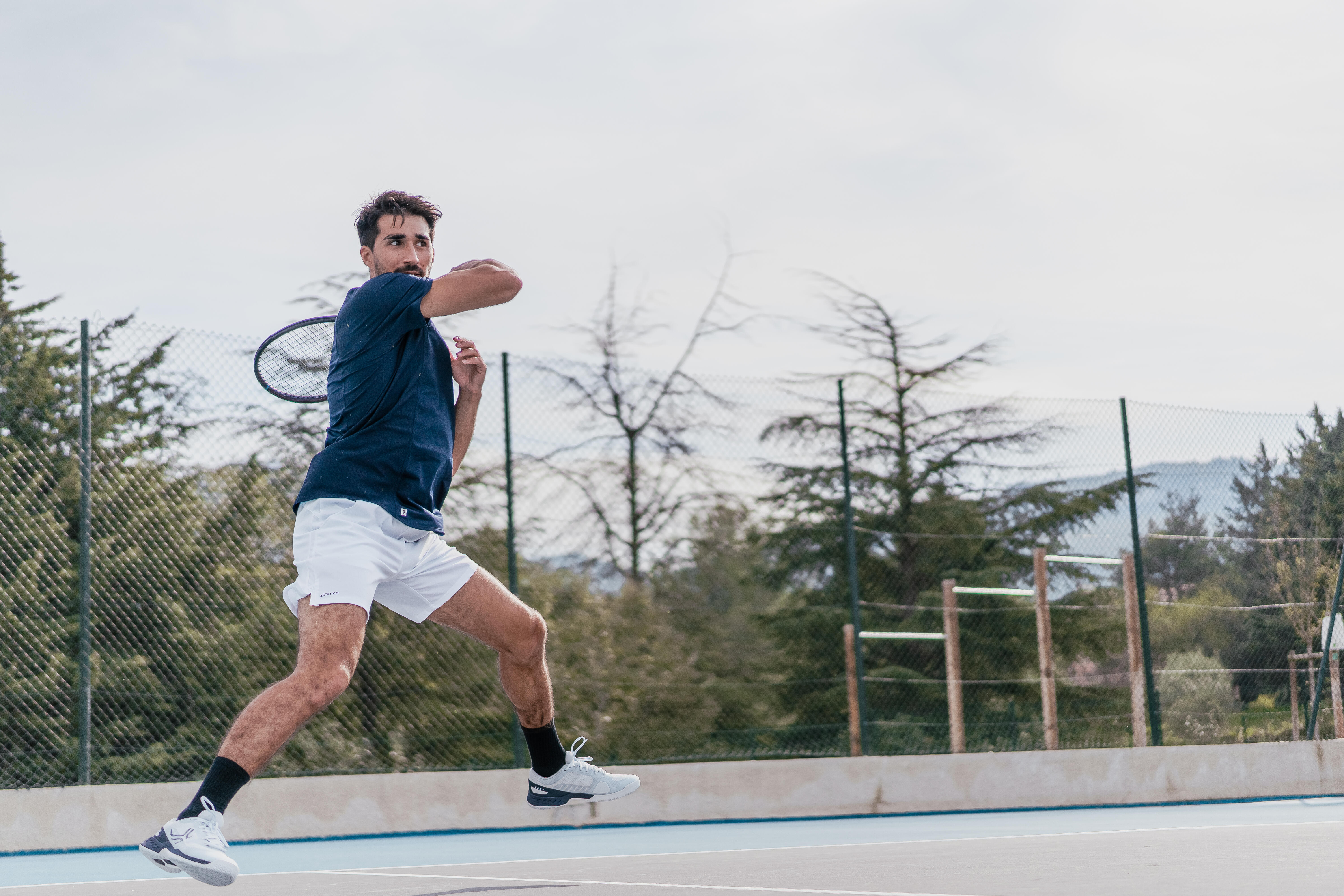 Short de tennis homme - Essential+ blanc - ARTENGO