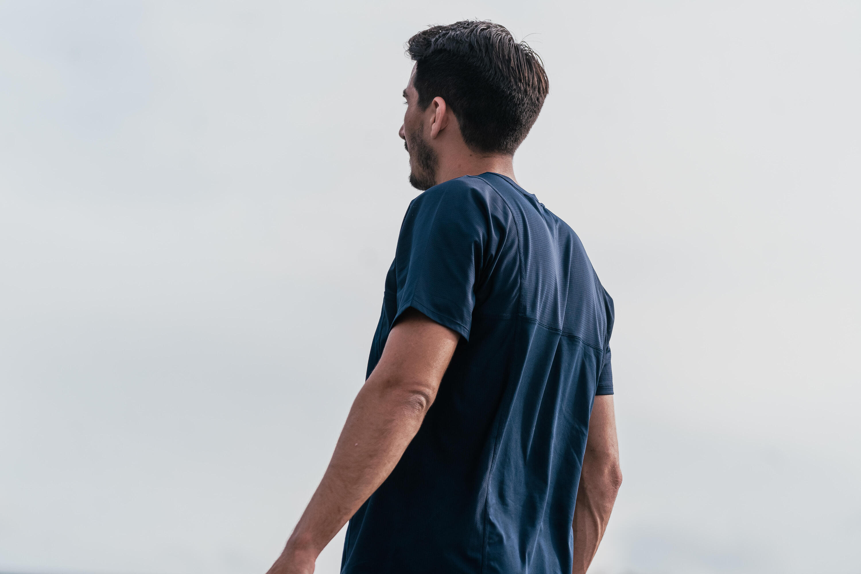 T-shirt tennis manches courtes homme - Artengo DRY marine Gaël Monfils 13/15