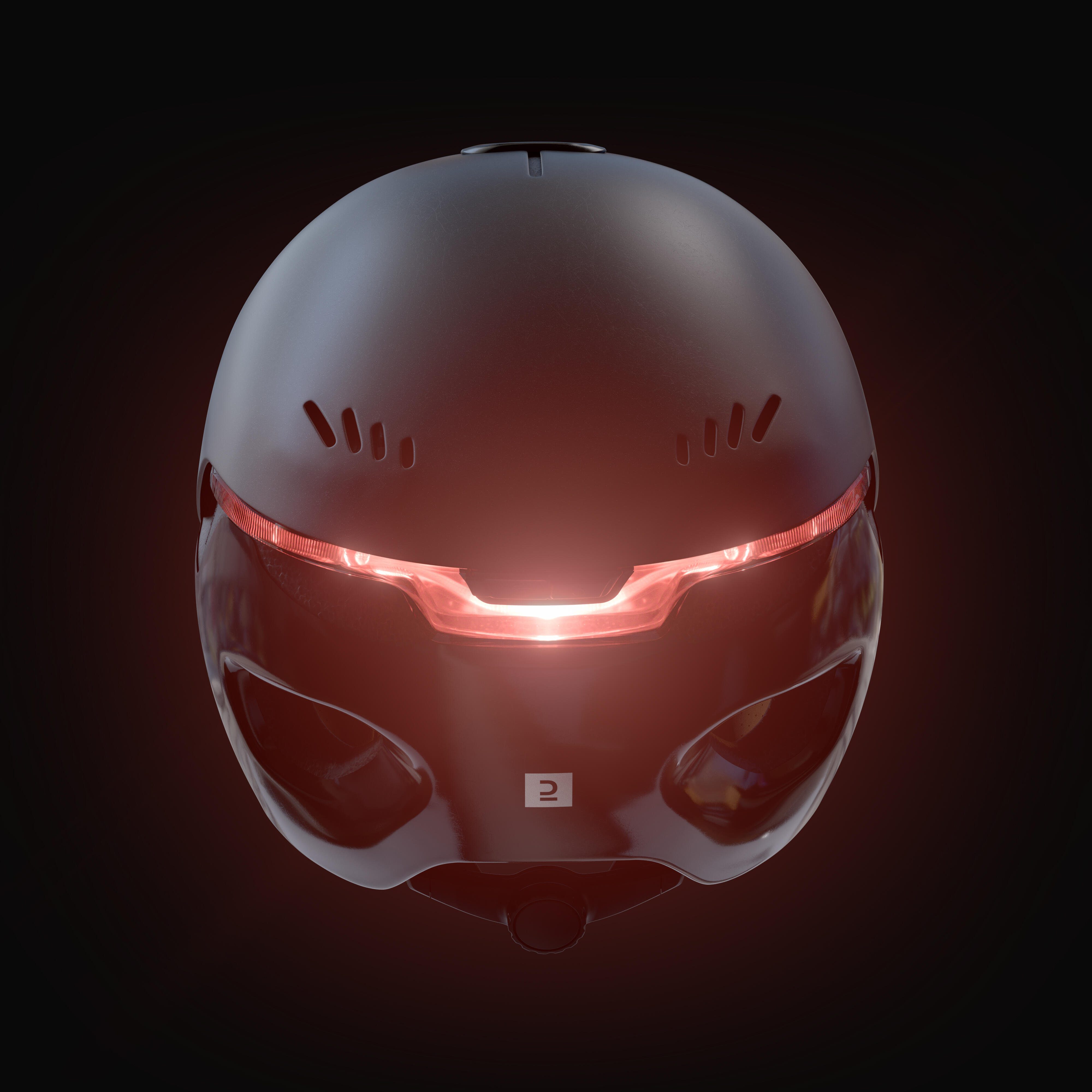 City Cycling Helmet with Visor and Rear Light, 900 - BTWIN