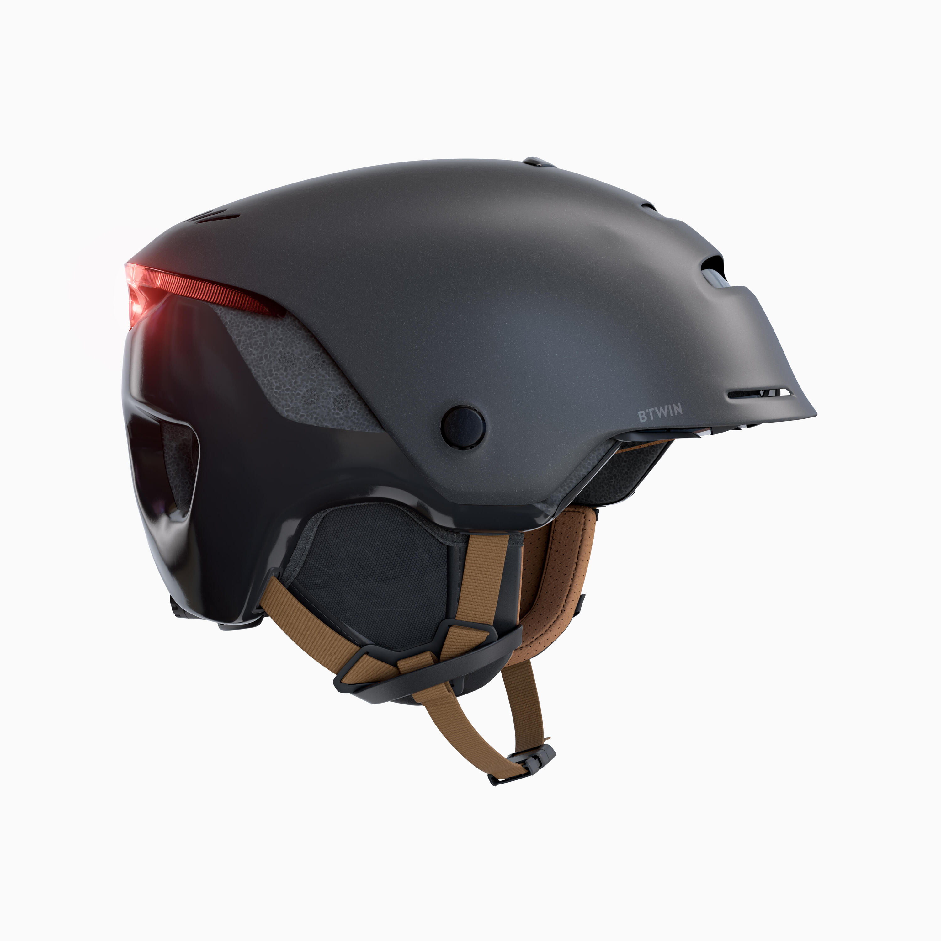 City Cycling Helmet with Visor and Rear Light 900 - Black 2/10
