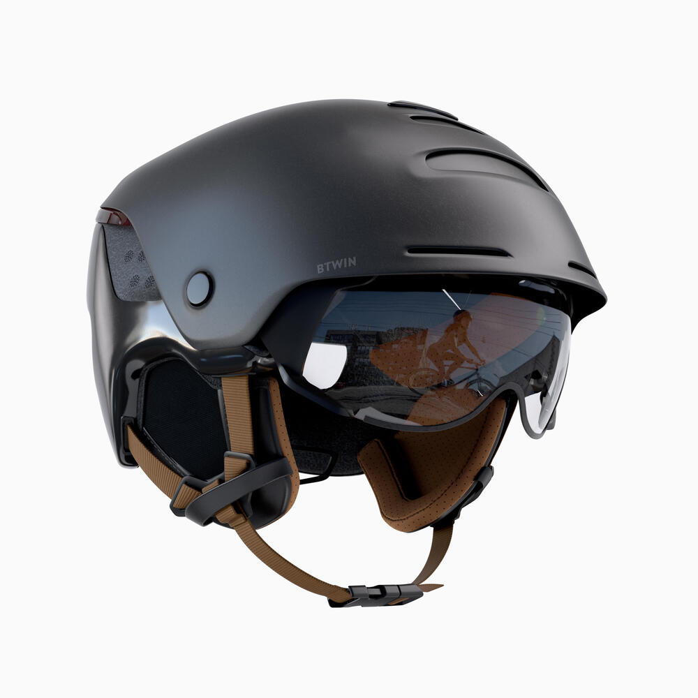 casco bici con visiera