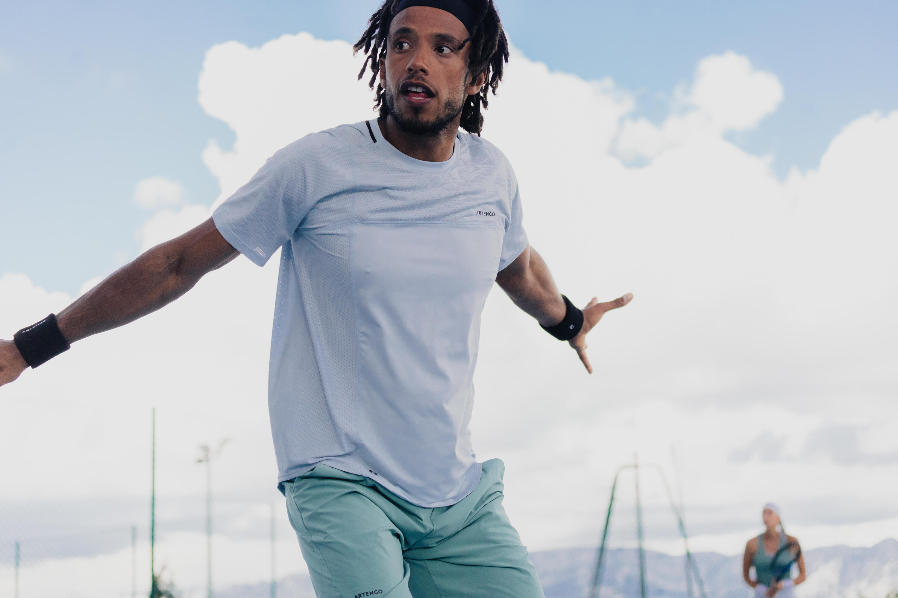 Men's Tennis Shorts Dry+ - Verdigris 8/10