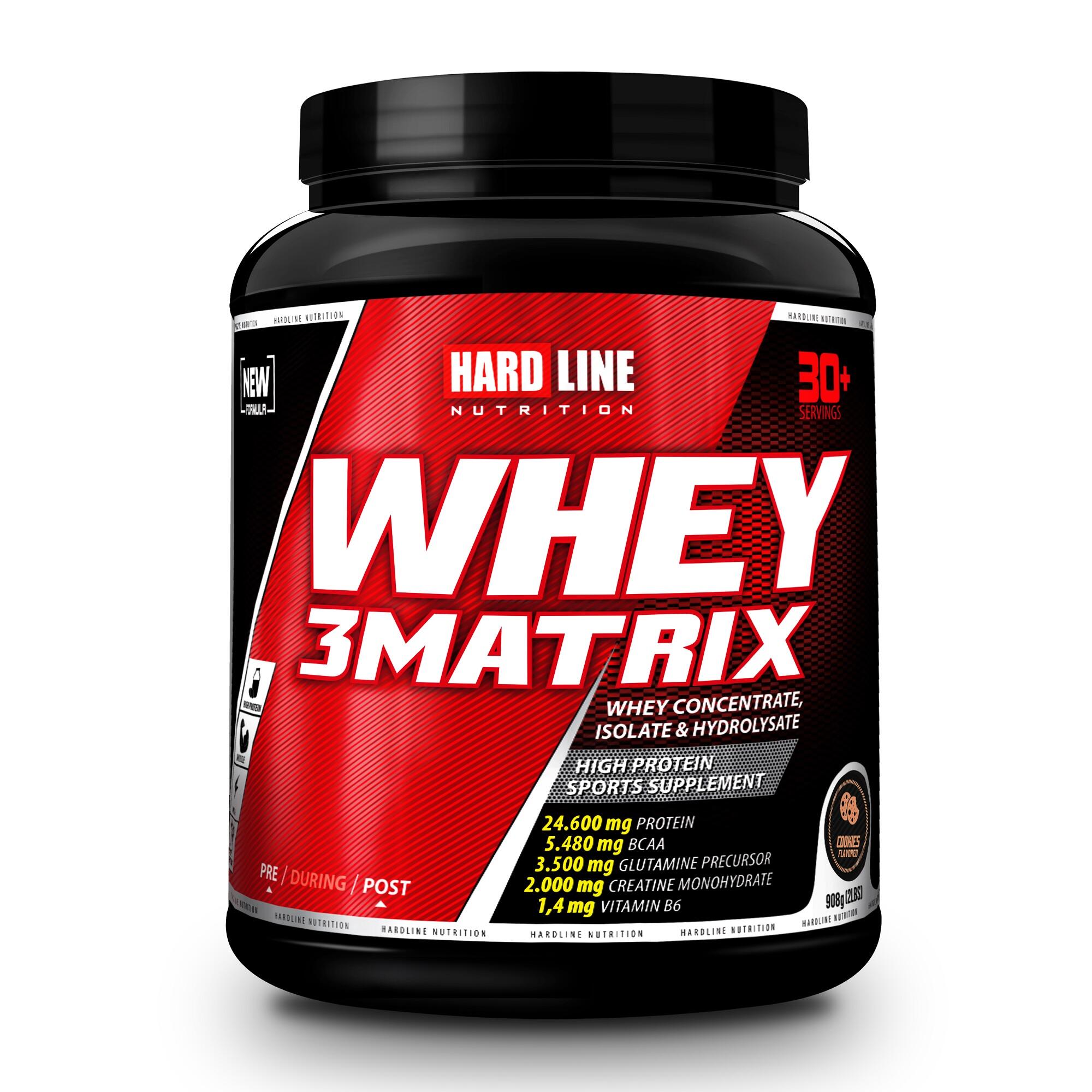 HARDLINE NUTRITION Hardline Whey 3 Matrix Protein Tozu - Kurabiye - 908 Gr