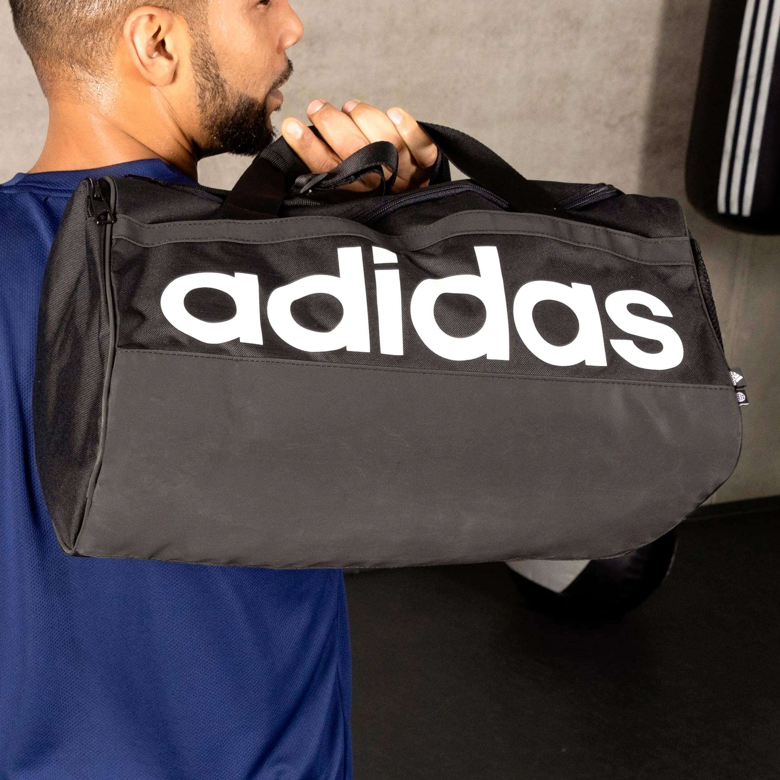 SAC DUFFEL ADIDAS S NOIR BLANC 7/8