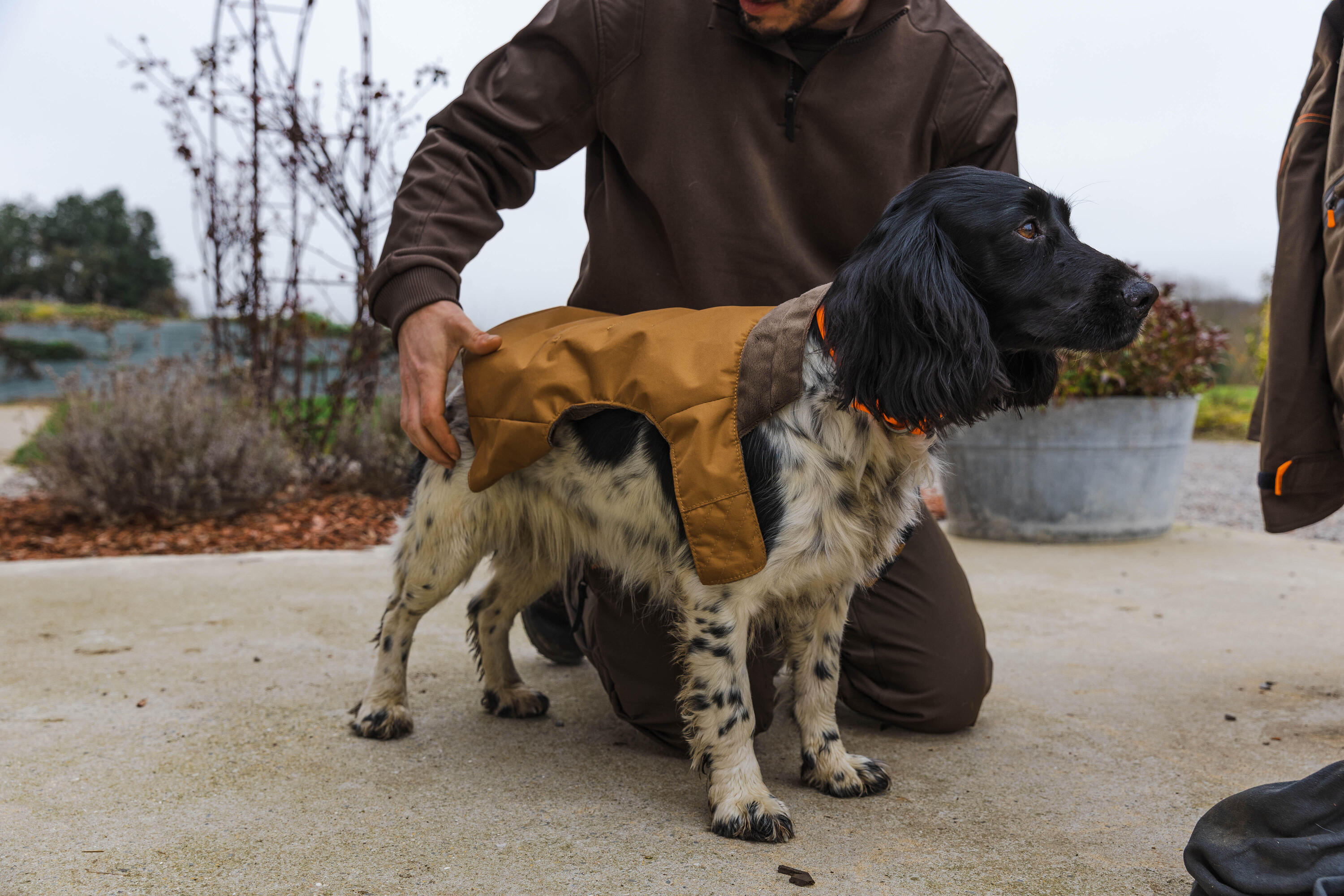 Abrigo Chaleco Perro Marrón Cálido Adaptable Resistente 14/16