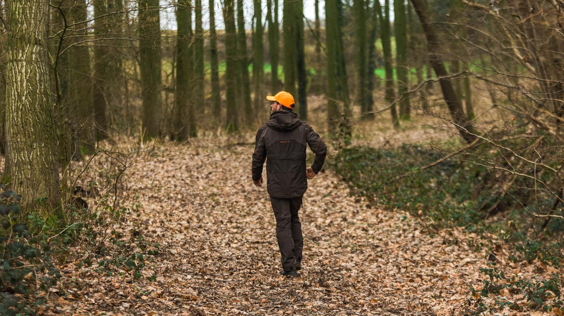 Man wandelen bos herfst