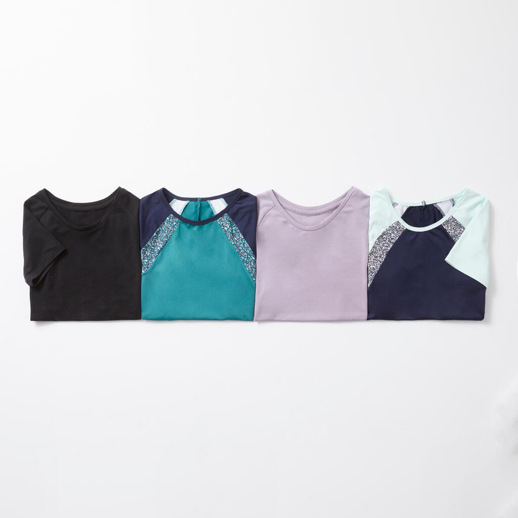T-shirt multisport respirant fille, Rose