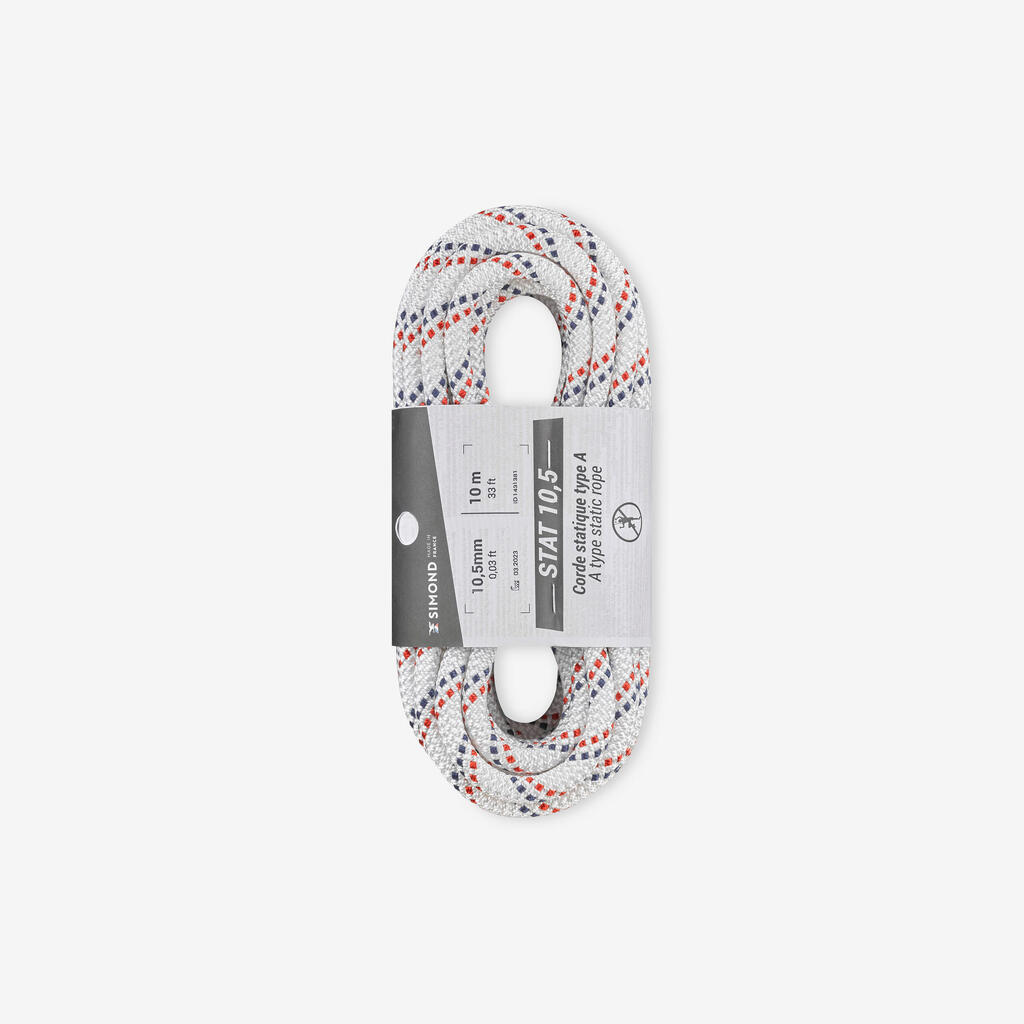 חבל סטטי למחצה 10.5mm X 10m – 10.5 Stat לבן