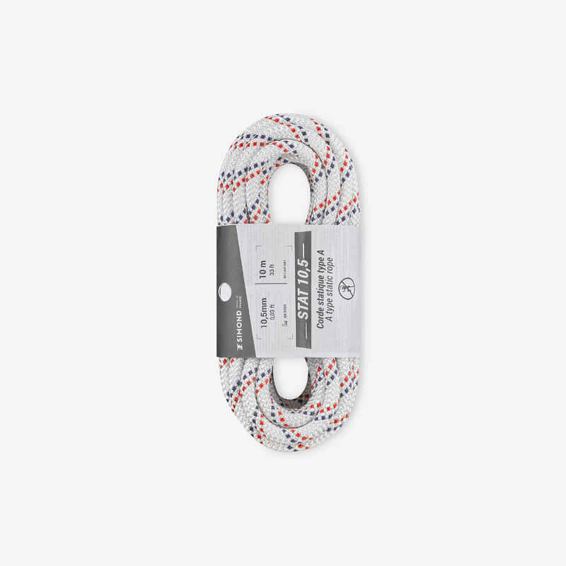 Kletterseil halbstatisch Stat 10,5 mm × 10 m Stat 10,5 weiss