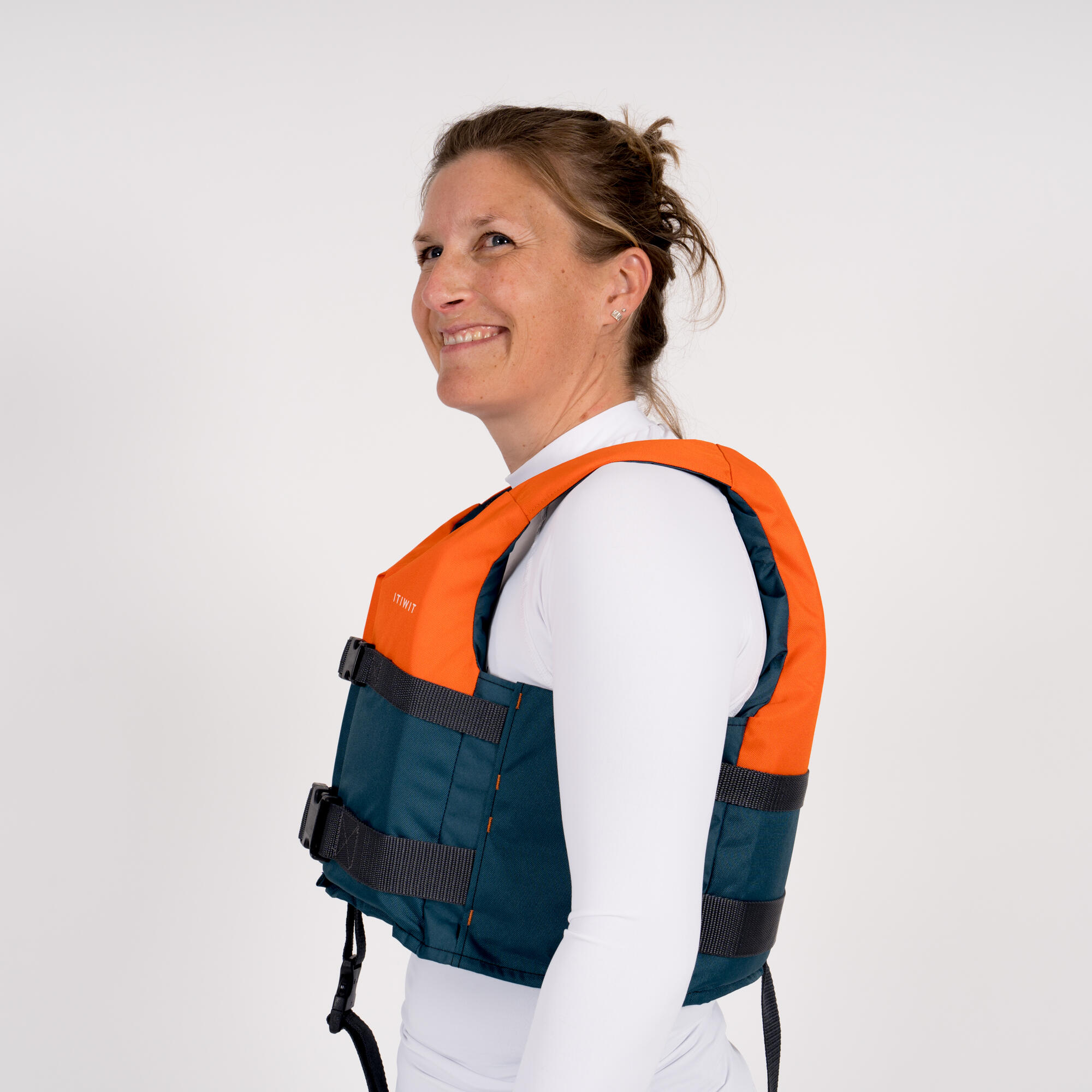 Life vest 50N+ Blue/Orange - Kayaks, SUPs, Dinghies 11/12