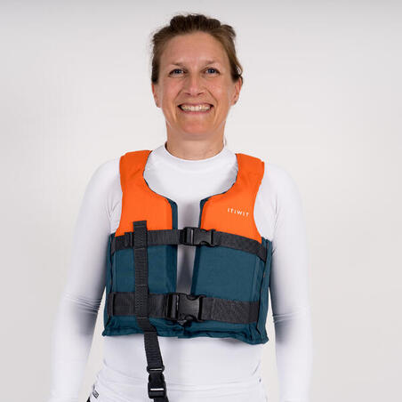 Gilet aide à la flottaison 50N+  bleu/orange kayak stand up paddle dériveur